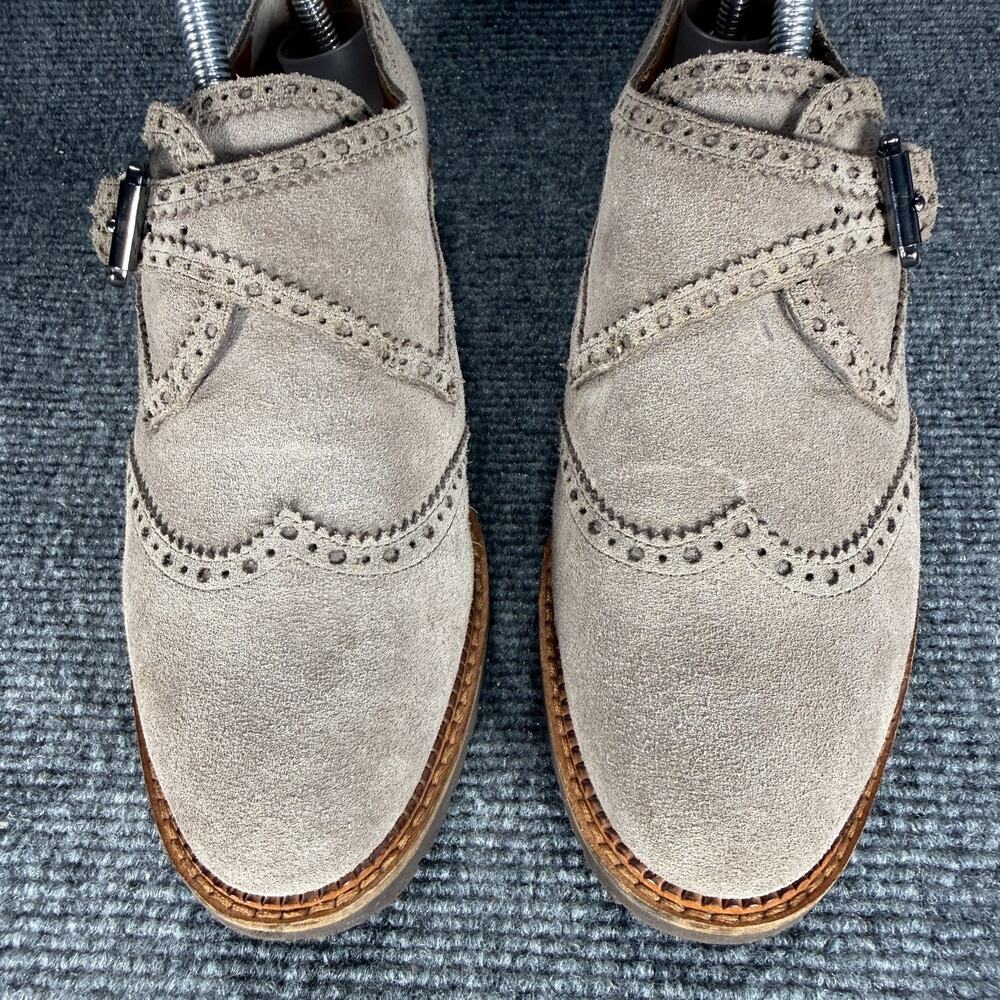 Sarto by Franco Sarto Womens Isa Monk Strap Oxford Shoes Size 7.5 Brown Suede - Picture 3 of 14